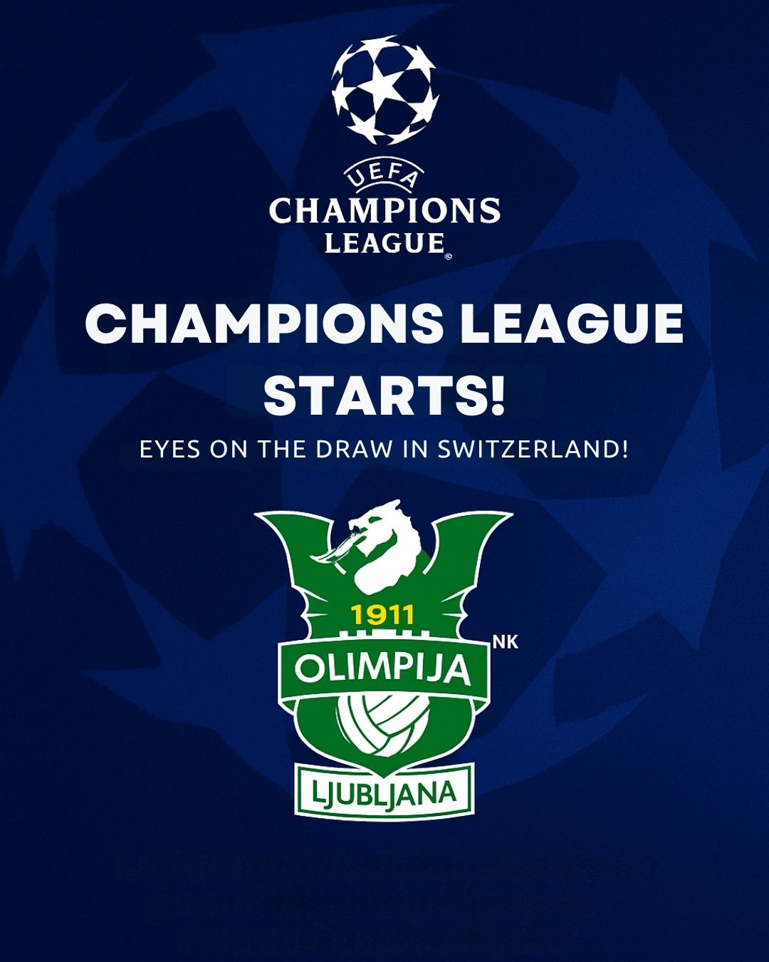 Champions League Begins: Best of Luck to NK Olimpija Ljubljana in the Big Arena!