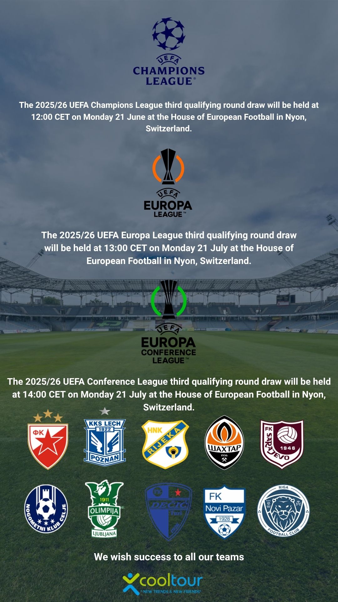 2025/26 UEFA Avrupa Ligleri 3. Tur Kuraları Çekiliyor